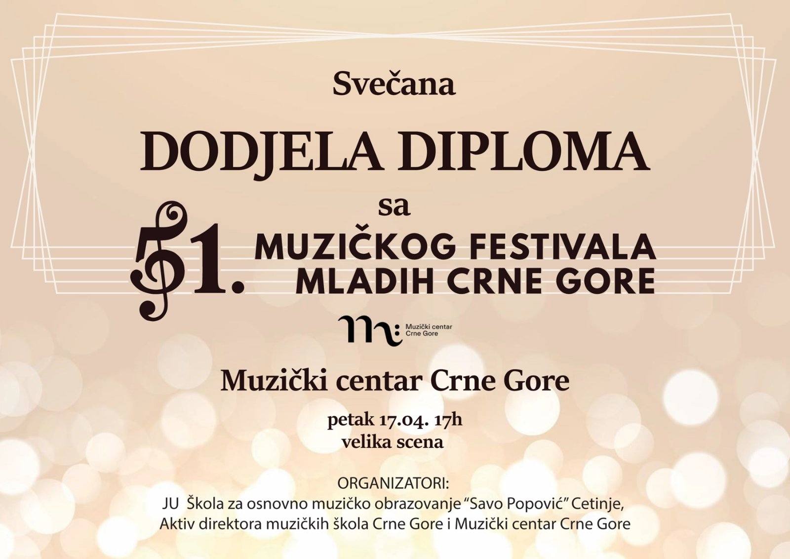 Sjajni rezultati na 51. Muzičkom festivalu mladih Crne Gore