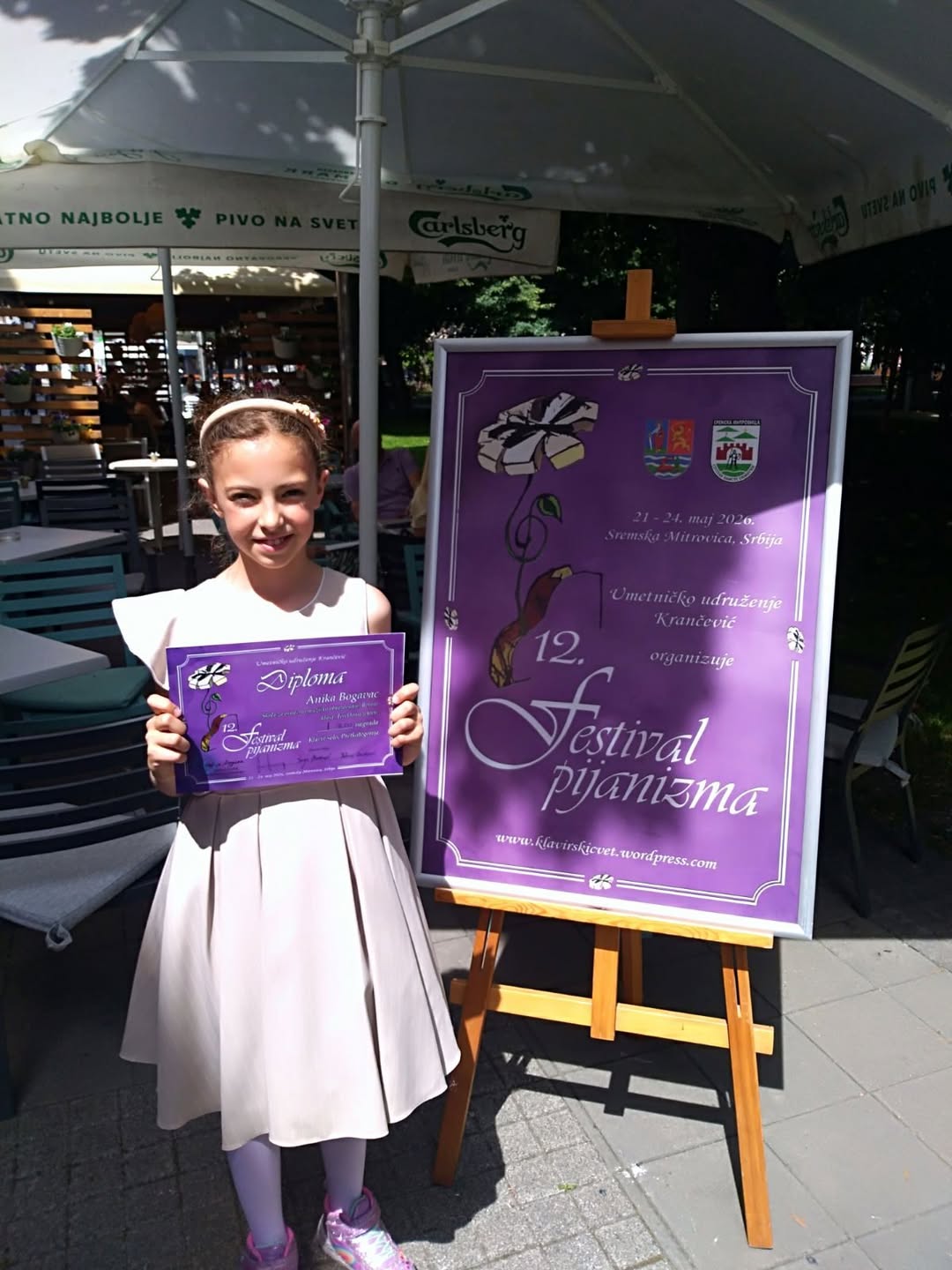 Anika Bogavac — prva nagrada na Festivalu pijanizma u Sremskoj Mitrovici